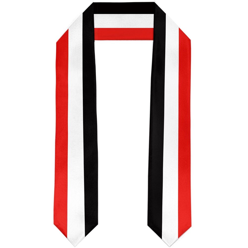2079 Yemen Flag Graduation Stole Satin Sash Scarf for Study Aboard